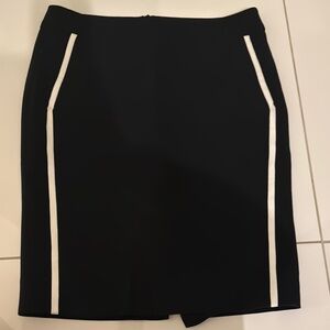 Karen Millen Black and White Pencil Skirt Knee-Length